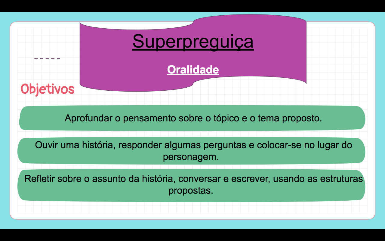 Rotinas de Pensamento para o desenvolvimento da Linguagem Oral